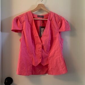 McQ by Alexander McQueen Pink Vest Style Blouse size 48